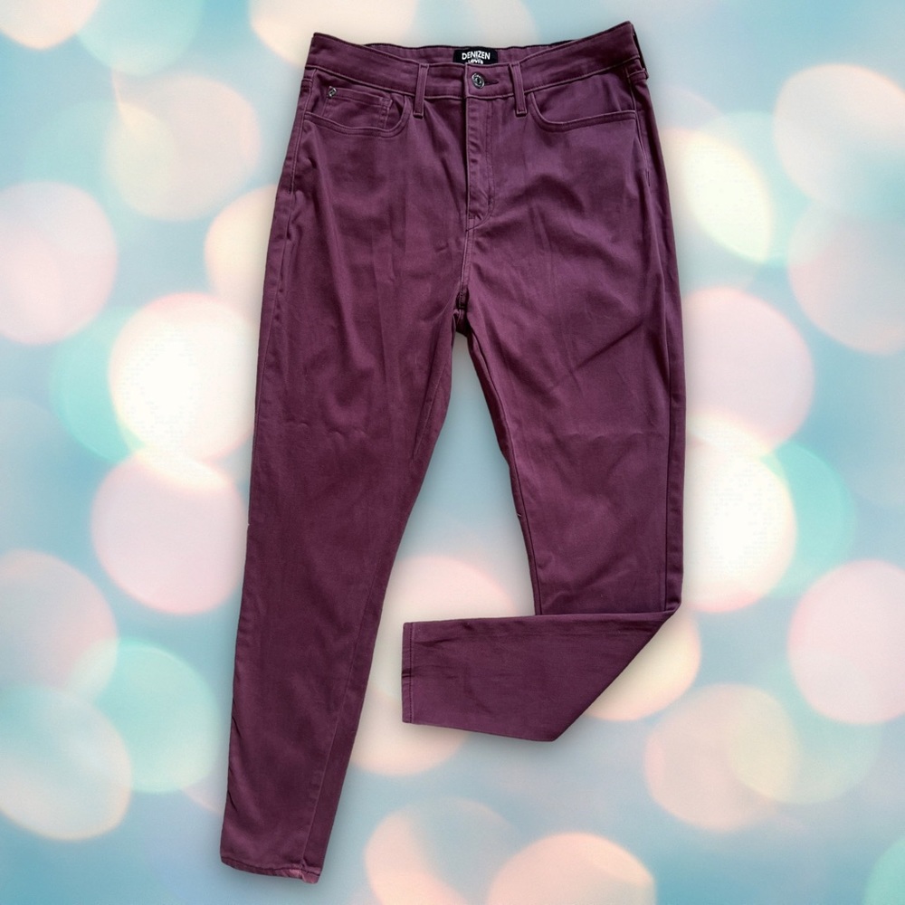 Levi’s Plus Size Women’s Purple Burgundy High Rise Super Skinny Jeans Size 18 - Picture 2 of 8